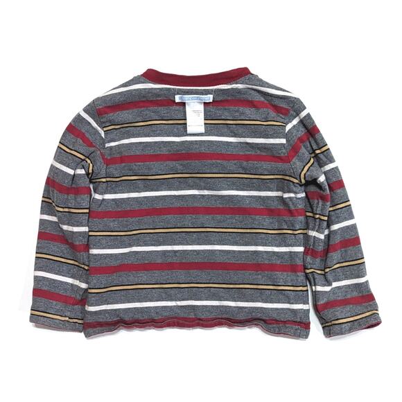 Janie and Jack Shirt Boys Size 18-24m Red Airplane Stripe Reversible Long Sleeve - Picture 6 of 8
